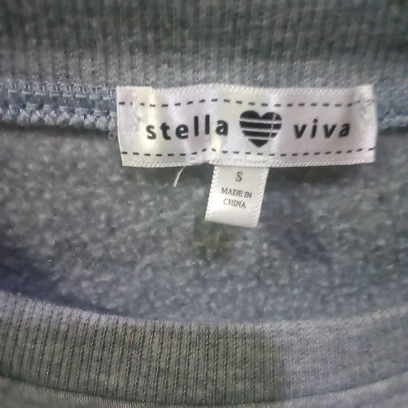 Women's Stella Viva sweatshirt. Gray with good vibes logos. - Picture 2 of 2